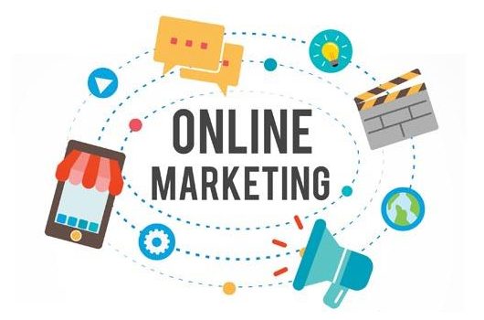 Diferentes iconos relativos al marketing online