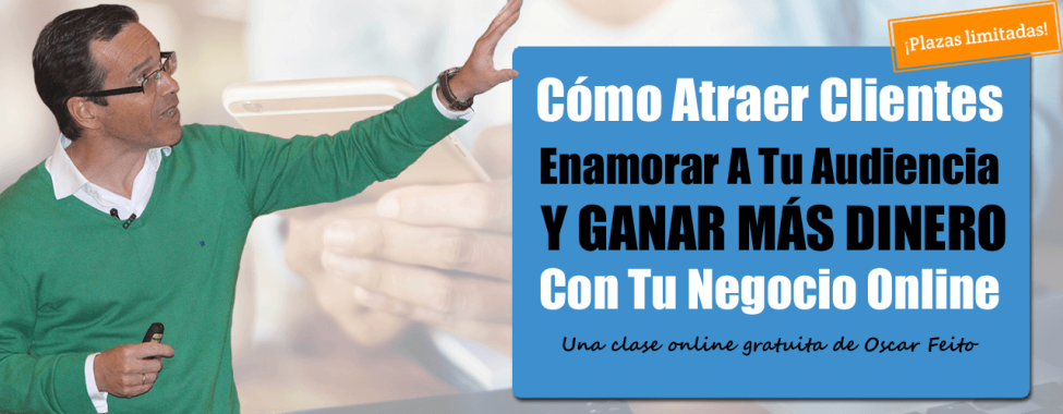 Foto de Oscar Feito anunciando un webinar